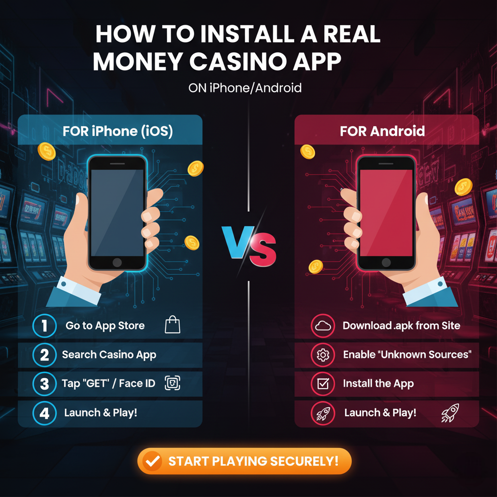 How to Install a Real Money Casino App on iPhone/Android