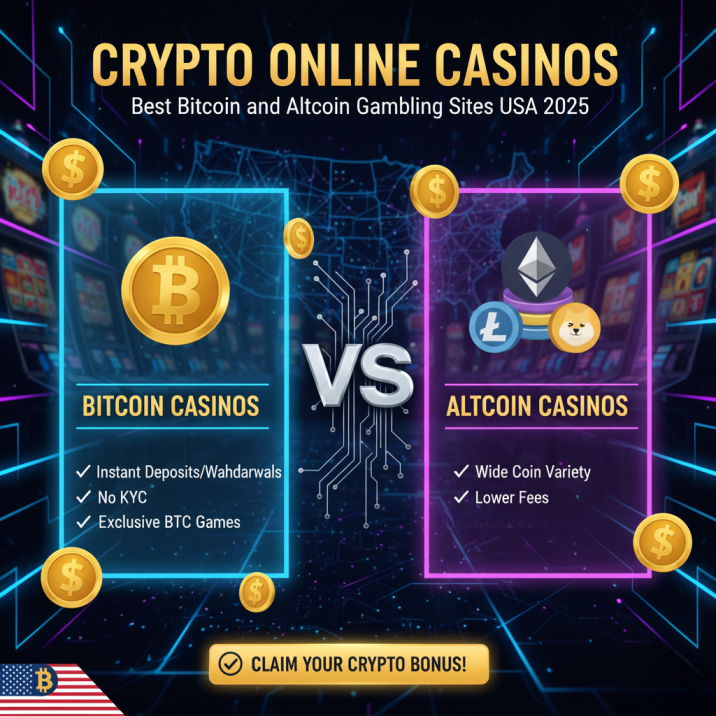 Crypto Online Casinos – Best Bitcoin and Altcoin Gambling Sites USA 2025 Зобр 1 - запис