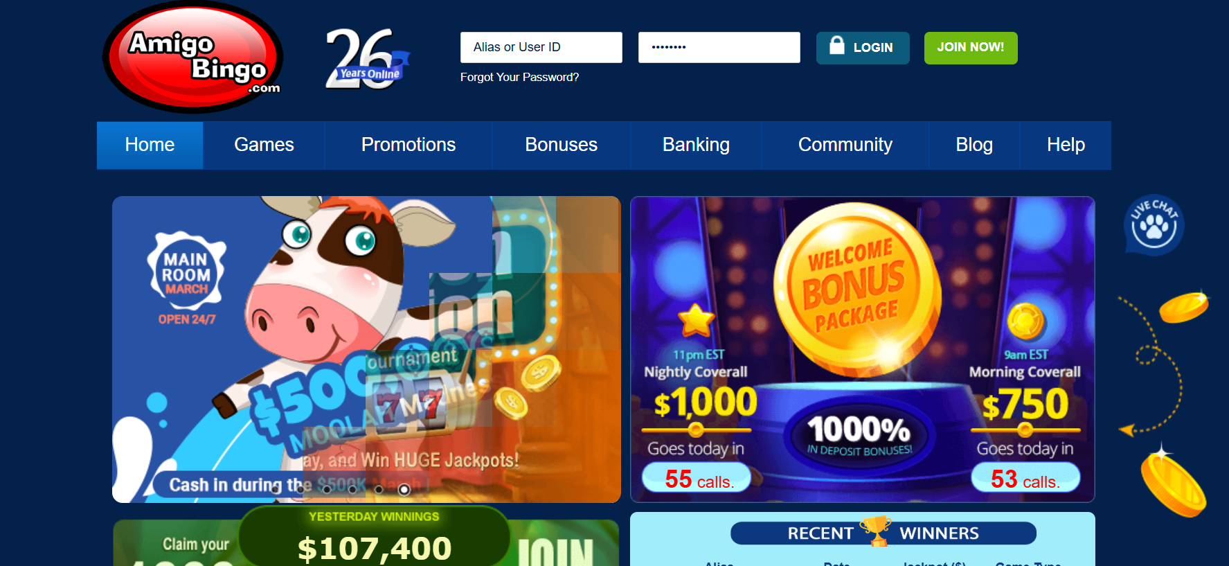 Amigo Bingo Terms, Fair Play & Transparency