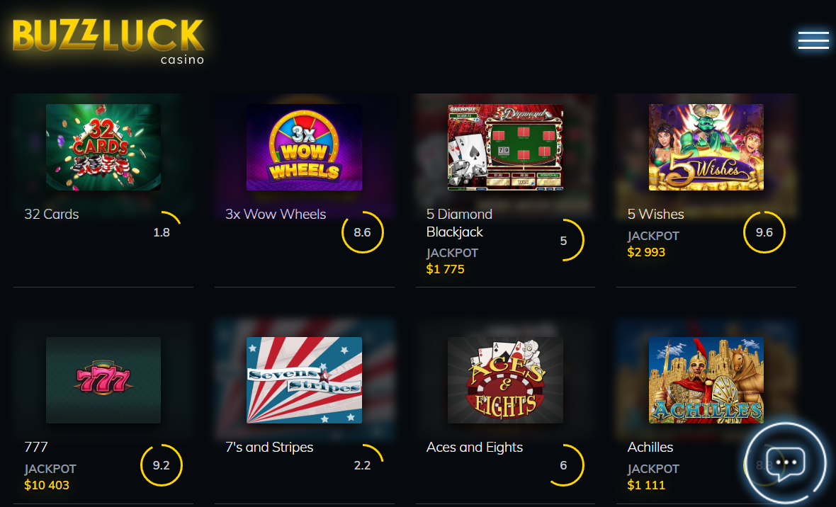 Games Available at Buzzluck 
