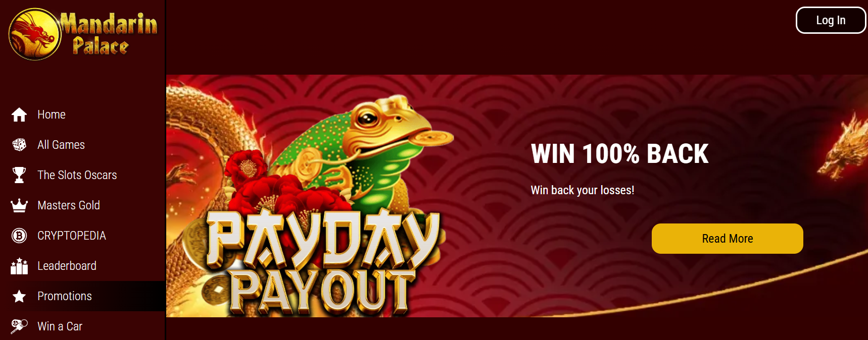 Bonuses and Promo Offers at Mandarin Palace